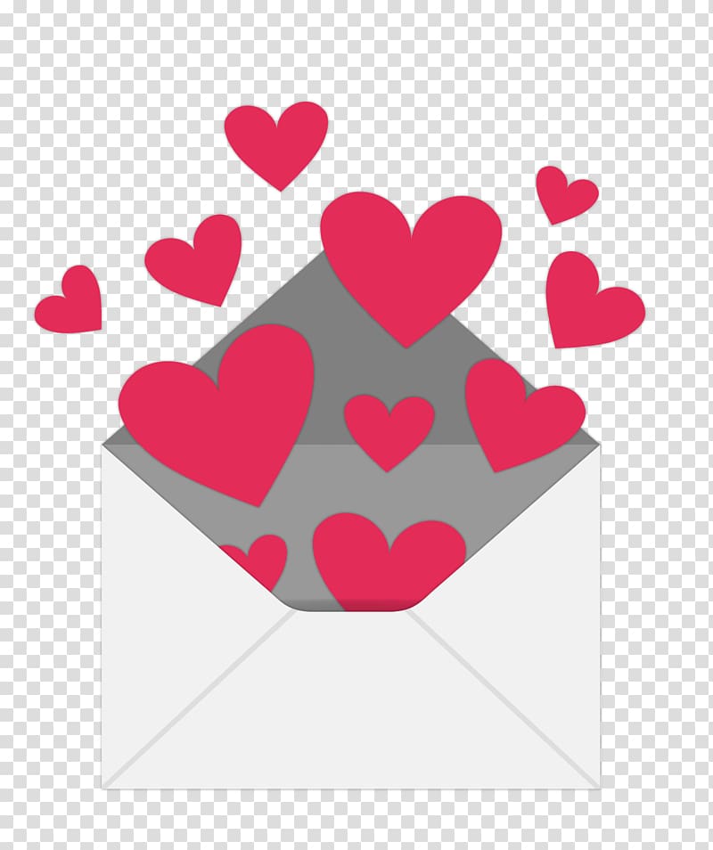 Envelope Valentines Day Heart Love letter, Heart-shaped envelope transparent background PNG clipart