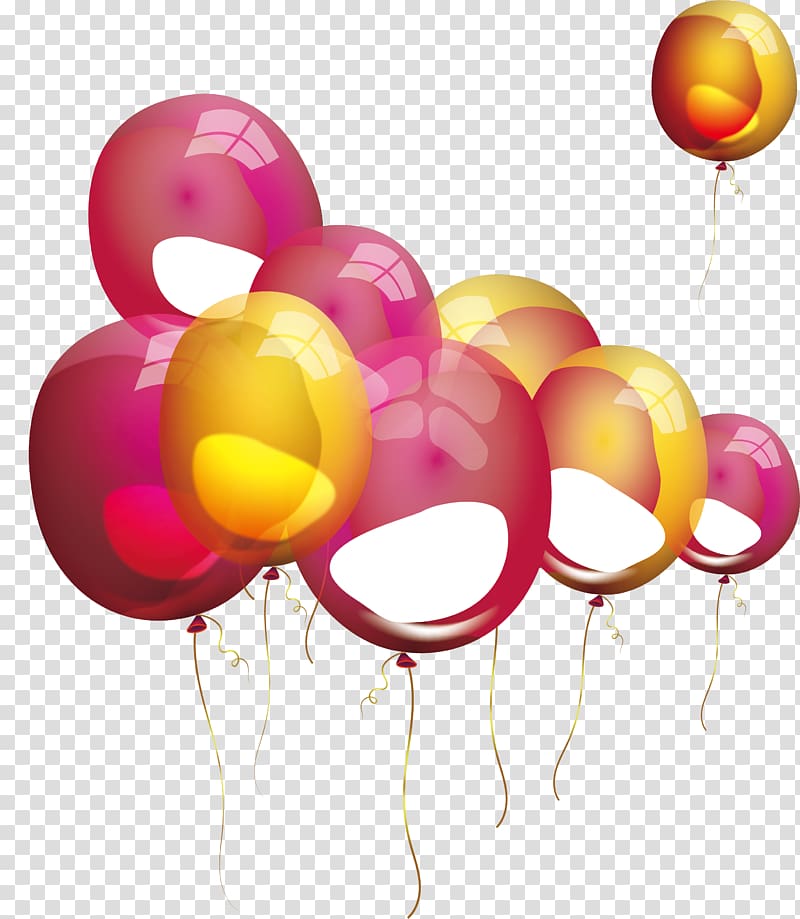 Balloon Red Pink, Red balloon of Pearl transparent background PNG clipart