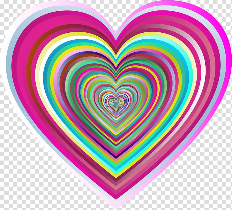 Psychedelic music Heart , Tunnel transparent background PNG clipart