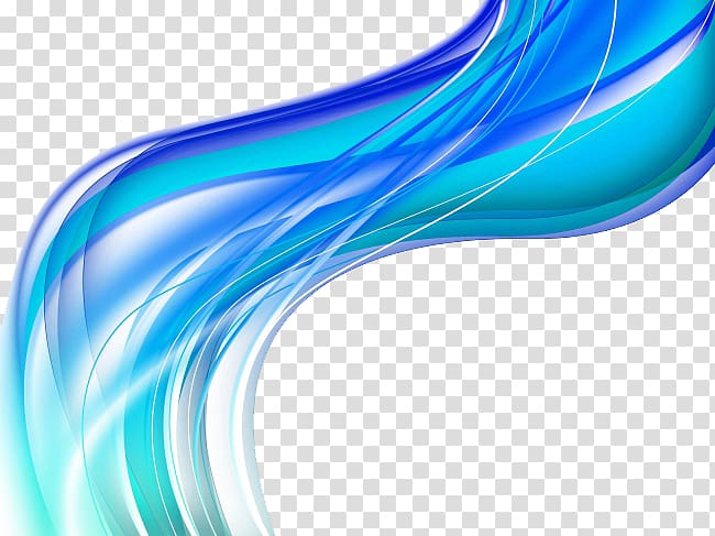Abstract color blue wave design element. Blue wave background. Blue  transparent wave