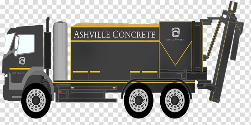 Ashville Concrete Ready-mix concrete Screed Concrete pump, Concrete truck transparent background PNG clipart
