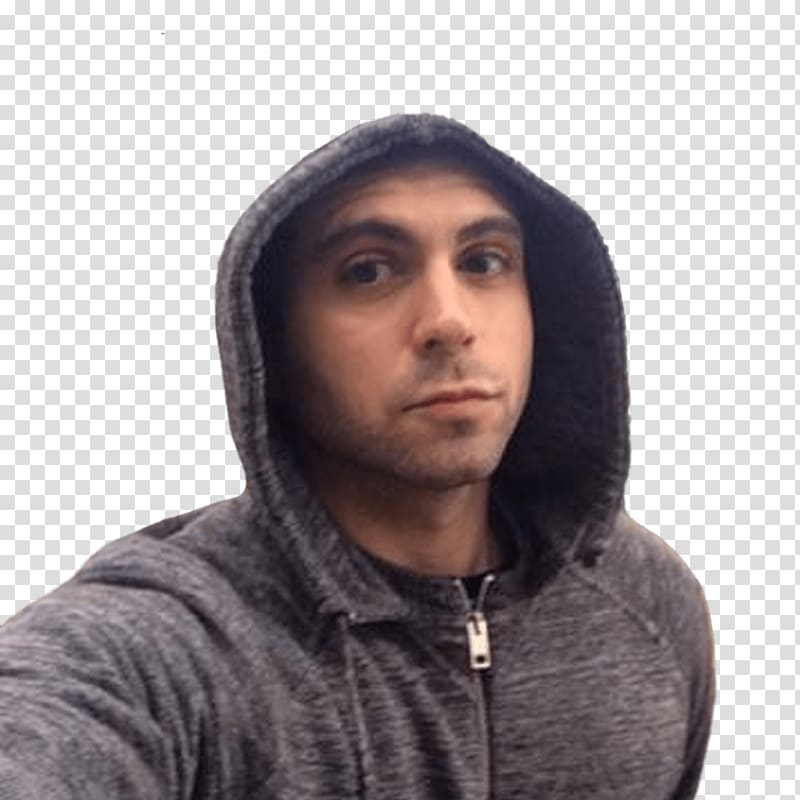 man wearing gray zip-up jacket, Vegetta777 Hoodie transparent background PNG clipart