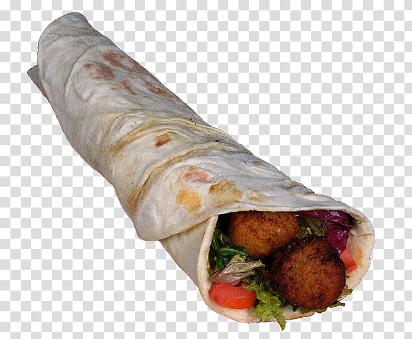 Falafel Wrap Shawarma Doner kebab, kebab wrap transparent background PNG clipart