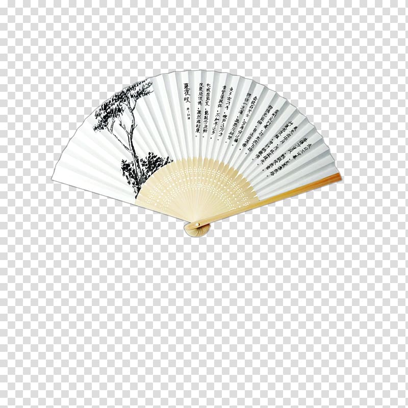 Paper Hand fan Chinoiserie Ink wash painting Advertising, Chinese fan sub material transparent background PNG clipart
