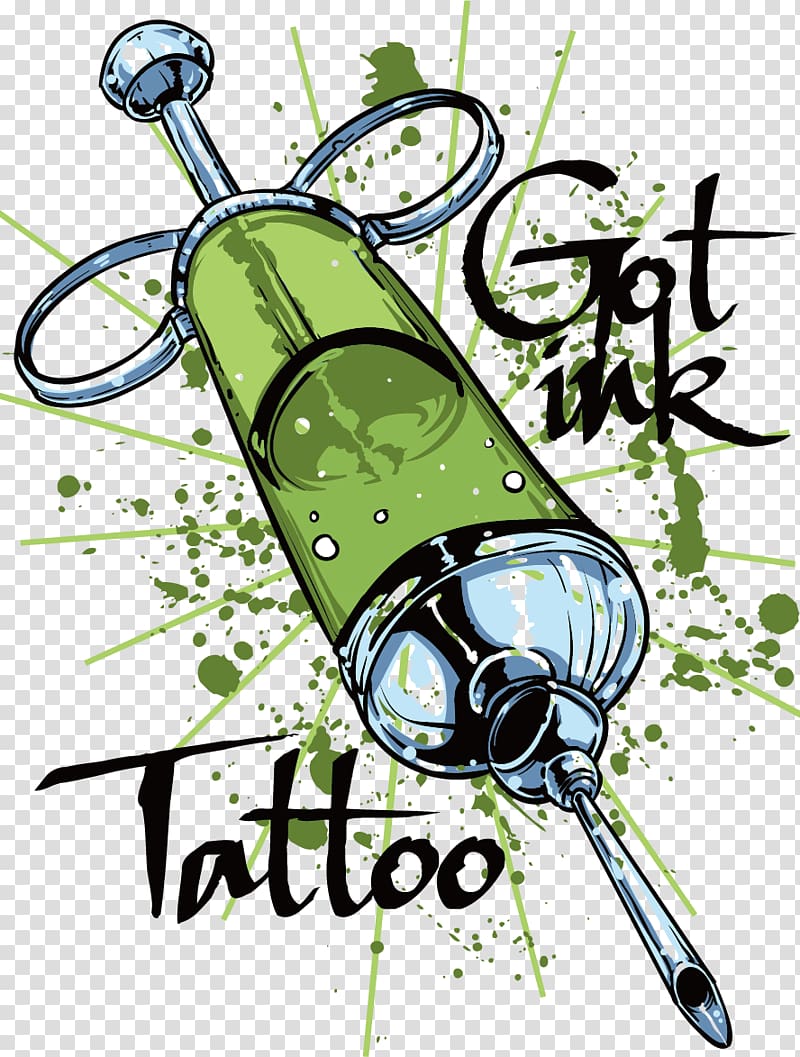 T-shirt Tattoo ink, Abstract needle transparent background PNG clipart