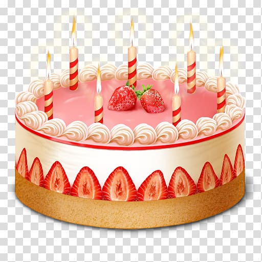 Birthday cake Layer cake Torte Strawberry cream cake , Birthday Party transparent background PNG clipart