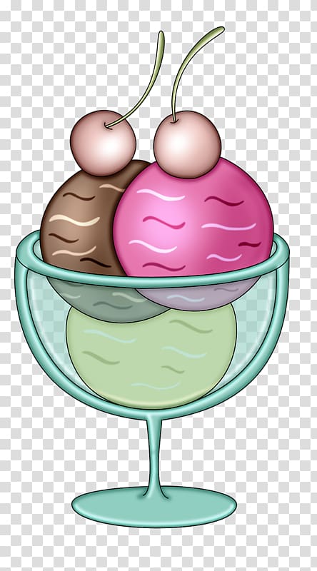 Ice cream cone Strawberry ice cream , Cartoon ice cream transparent background PNG clipart