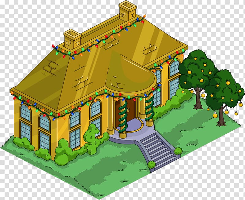 The Simpsons: Tapped Out Homer Simpson House Mansion Kent Brockman, house transparent background PNG clipart