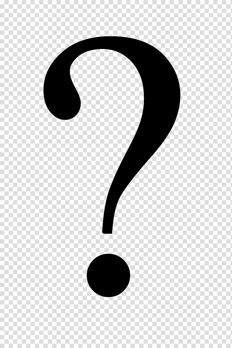 question mark black and white clip art