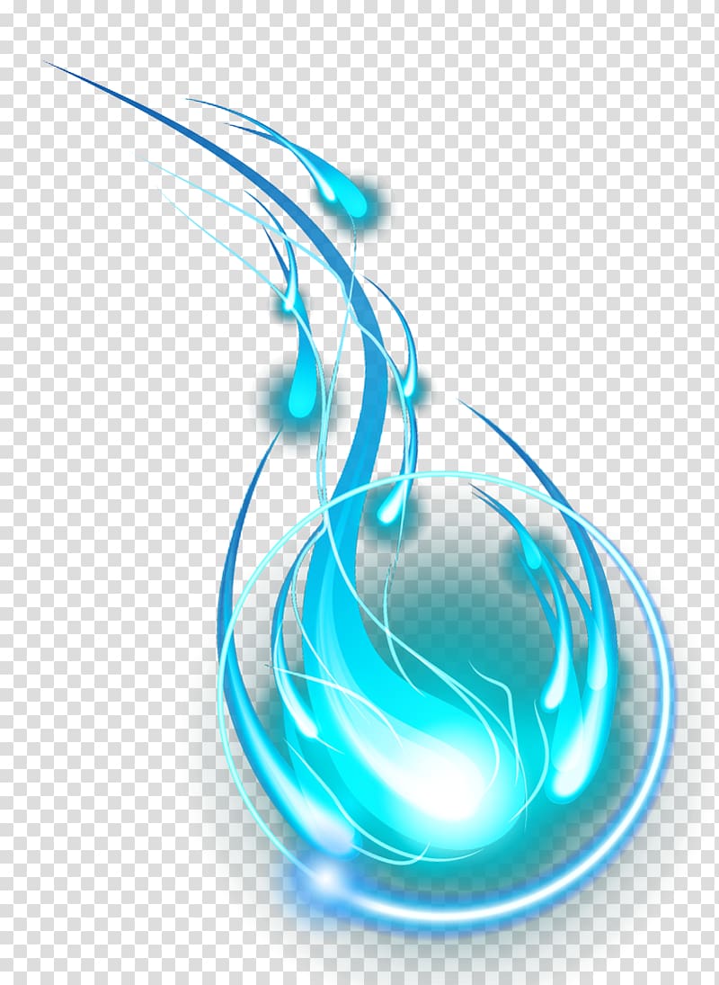 blue wisp illustration, Light If(we), Cool light decoration material transparent background PNG clipart