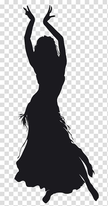 Belly dance Silhouette, Silhouette transparent background PNG clipart