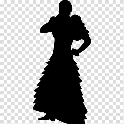 Dress Silhouette Computer Icons Dance, dress transparent background PNG clipart