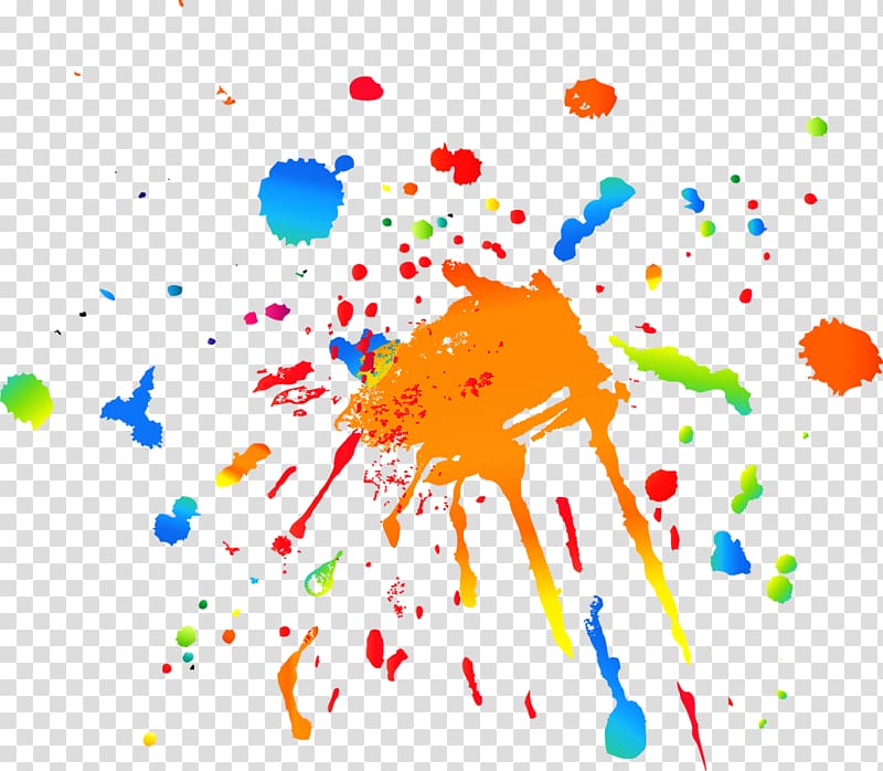 Paint splash, multicolored abstract splat illustration transparent background PNG clipart