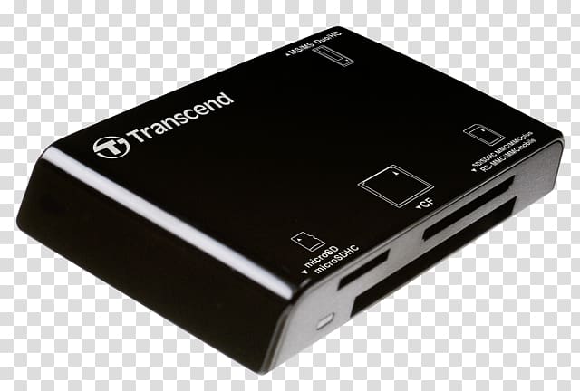 Memory Card Readers Secure Digital CompactFlash Transcend Information, USB transparent background PNG clipart