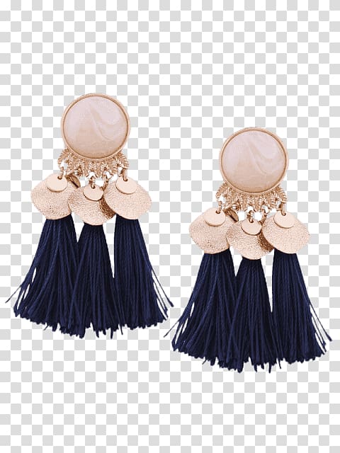 Earring Tassel Fringe Jewellery Pom-pom, Jewellery transparent background PNG clipart