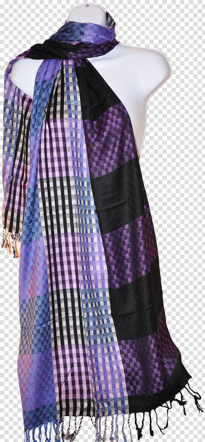 Viscose Wool Tartan Pashmina Shawl, black shawl transparent background PNG clipart