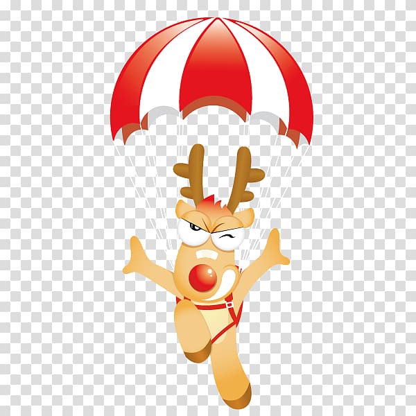 Santa Claus Reindeer Christmas, reindeer transparent background PNG clipart