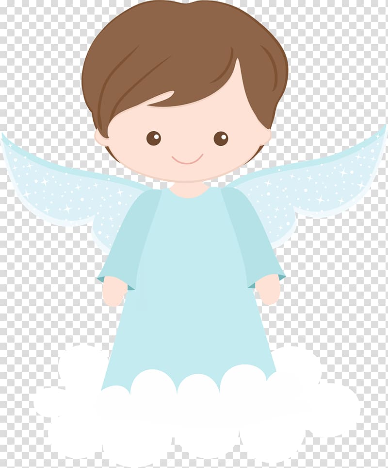angel standing on clouds ed , Cherub Angel Baptism , christening transparent background PNG clipart