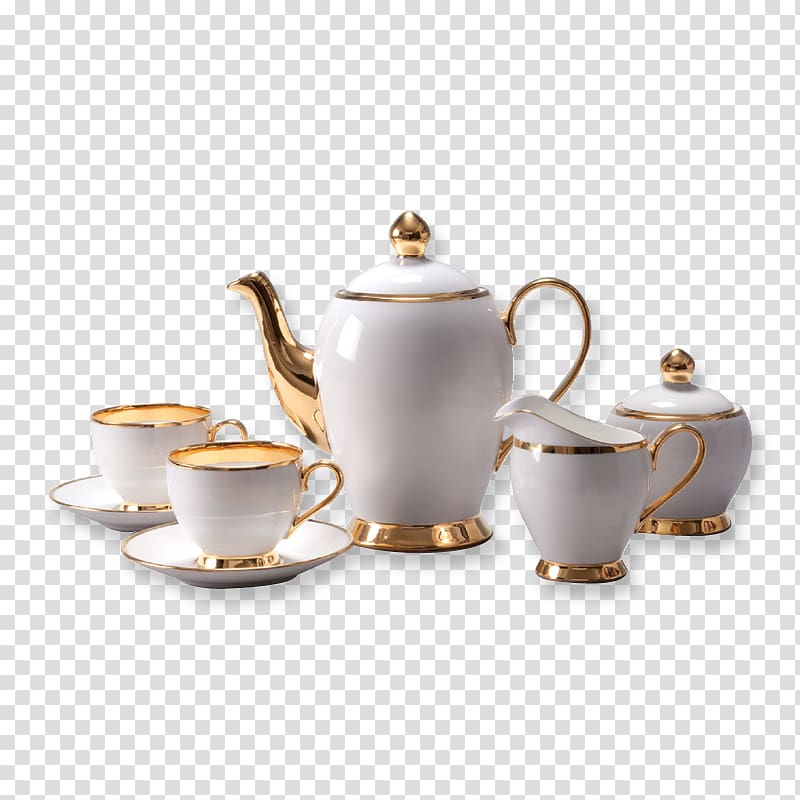 Teapot , Coffee set transparent background PNG clipart