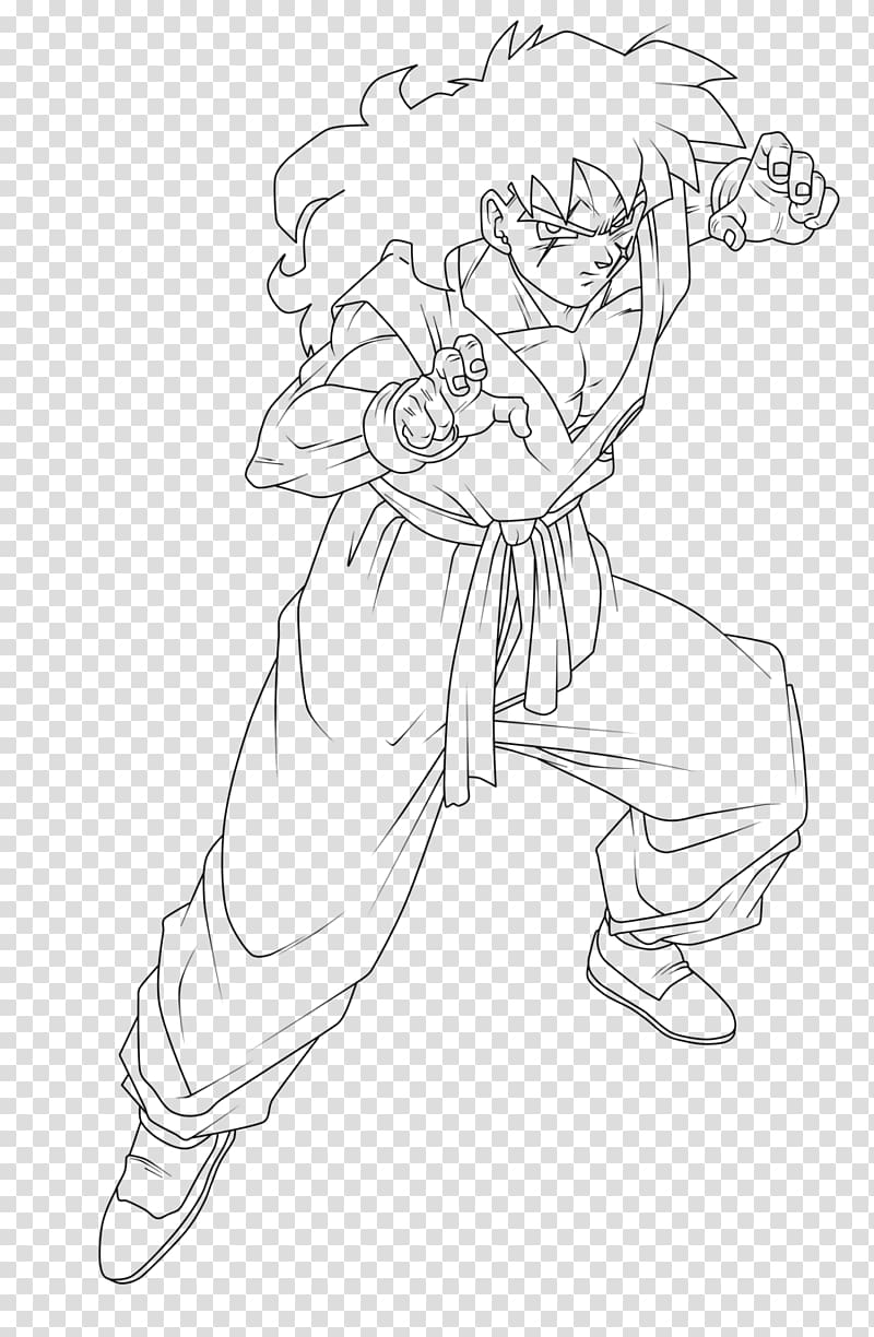 Yamcha Goku Drawing Line art Fan art, goku transparent background PNG clipart