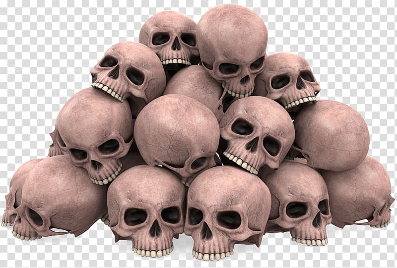 skull heads , Skull Drawing , Brown horror skull head decoration pattern transparent background PNG clipart