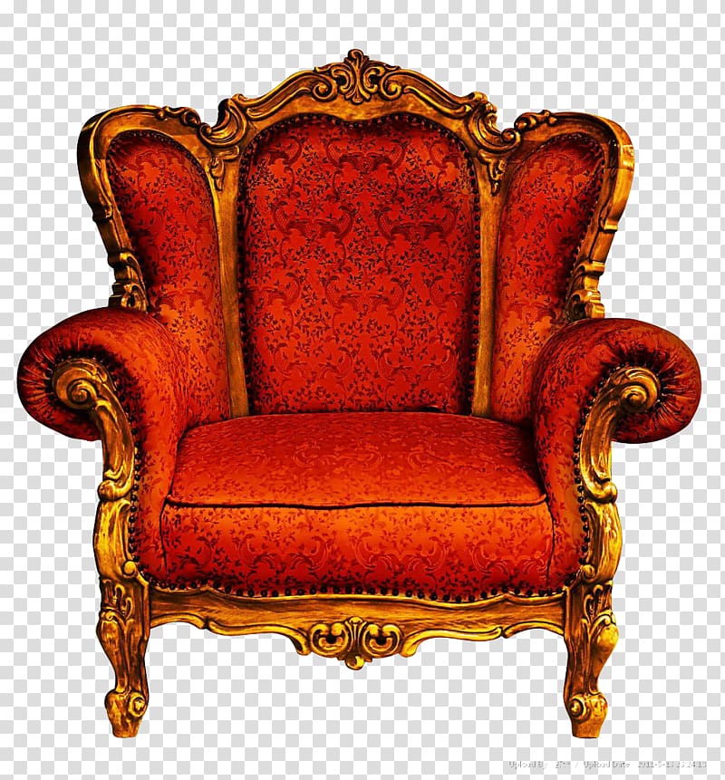 Chair Couch, Creative upscale red sofa transparent background PNG clipart