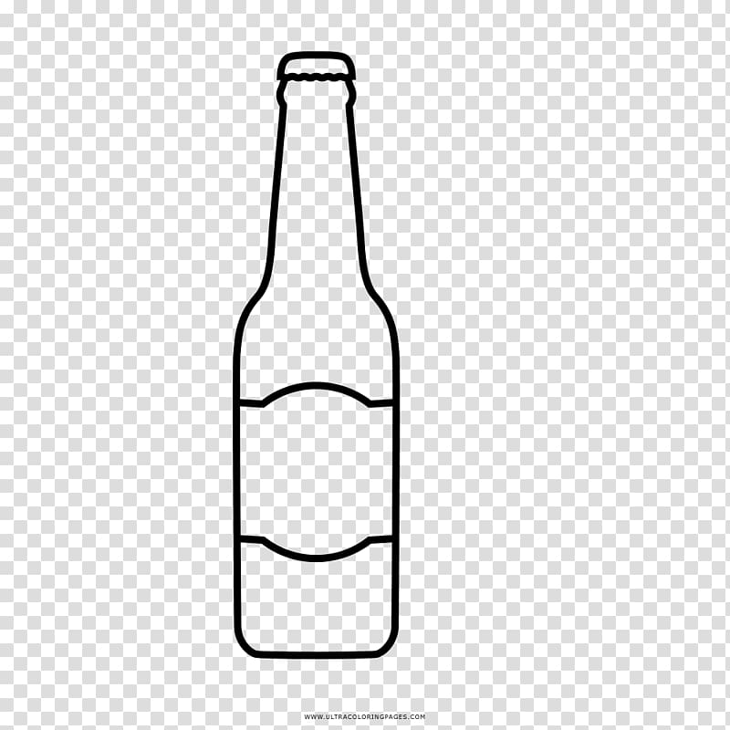 Beer bottle Drawing Coloring book Glass, bottle transparent background PNG clipart