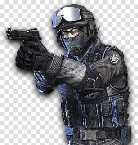 man in black utility vest holding pistol illustration, Swat Pointing Gun transparent background PNG clipart
