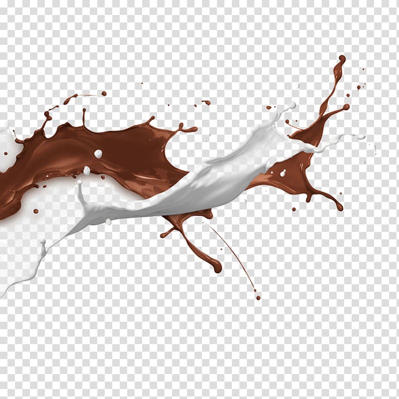 chocolate and milk splash illustration, Juice Chocolate milk Cream Cattle, chocolate milk transparent background PNG clipart
