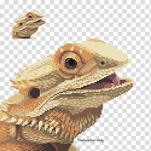 Reptile Lizard Bearded dragons Pixel art, bearded dragon transparent background PNG clipart