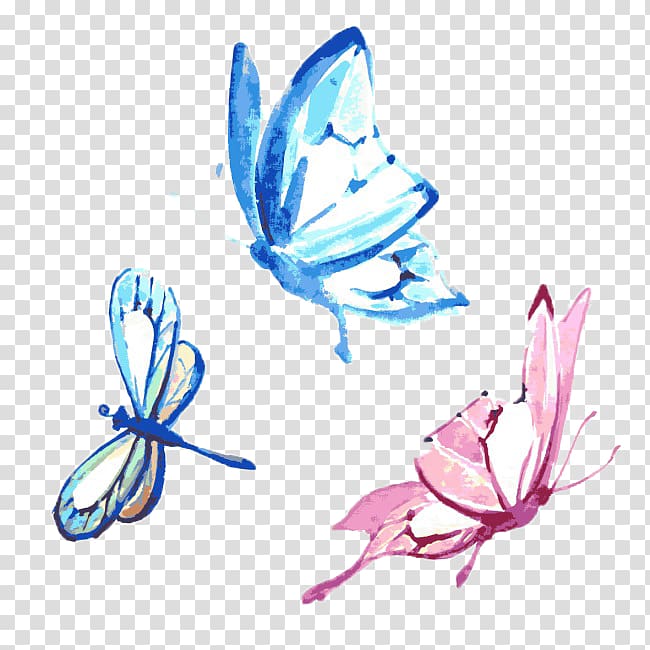 Butterfly Poster painting, Drawing butterfly transparent background PNG clipart