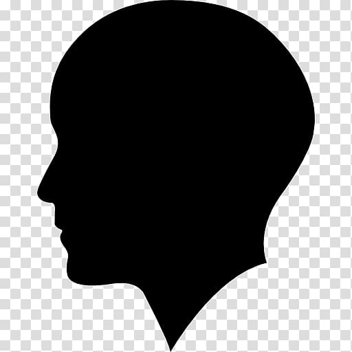 Silhouette Face Female, bald Man transparent background PNG clipart