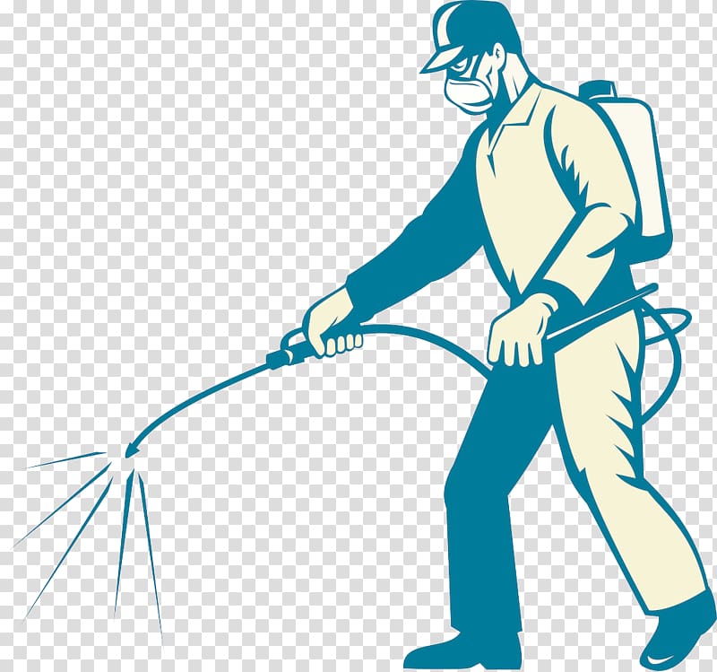 Pest control Cockroach Exterminator Termite, Cartoon deminish man transparent background PNG clipart