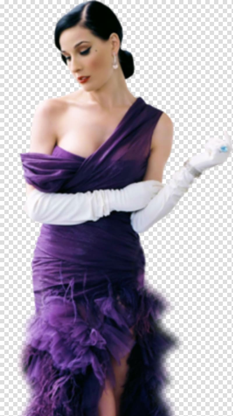 Dita Von Teese Wedding dress Purple Female, dress transparent background PNG clipart