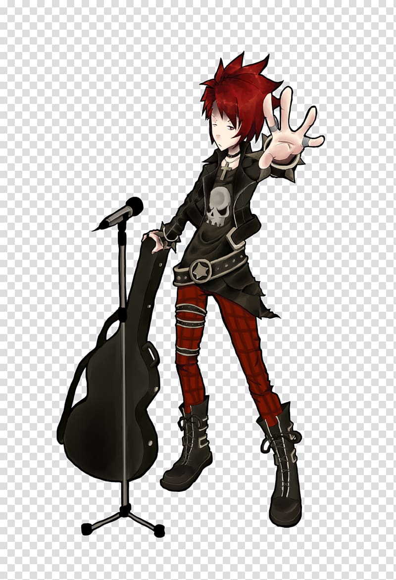 Renders, green-haired female anime rock star character transparent  background PNG clipart | HiClipart