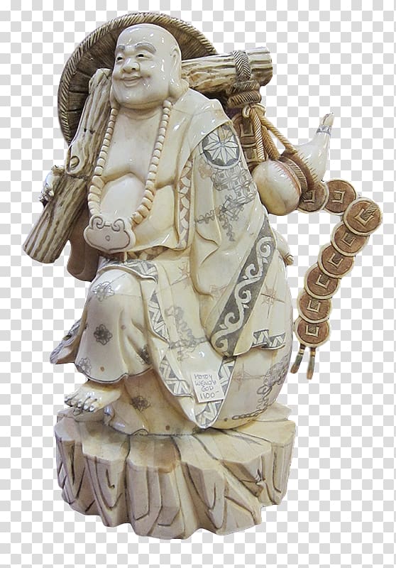 Stone carving Sculpture Figurine Statue, god of wealth transparent background PNG clipart