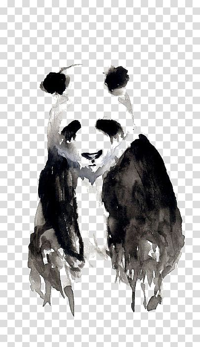 panda painting, Giant panda Watercolor painting Oogway Drawing Art, Drawing Panda transparent background PNG clipart