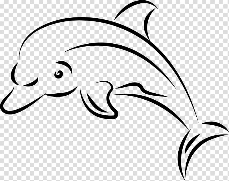 black dolphin illustration, Drawing Dolphin Silhouette , Dolphins line transparent background PNG clipart