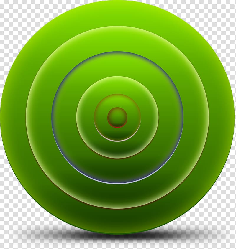 3D computer graphics Shooting target Icon, Green 3D target transparent background PNG clipart