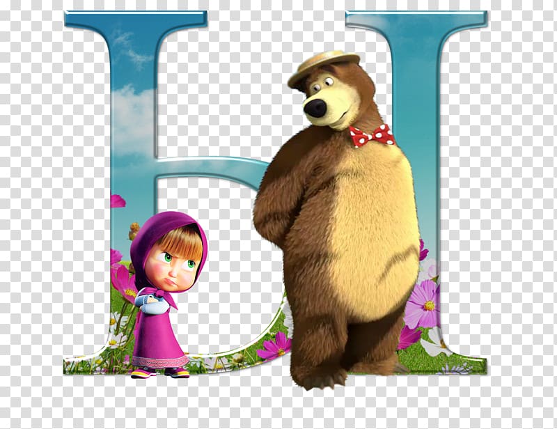 Masha Alphabet Child Letter Learning, masha and the bear transparent background PNG clipart