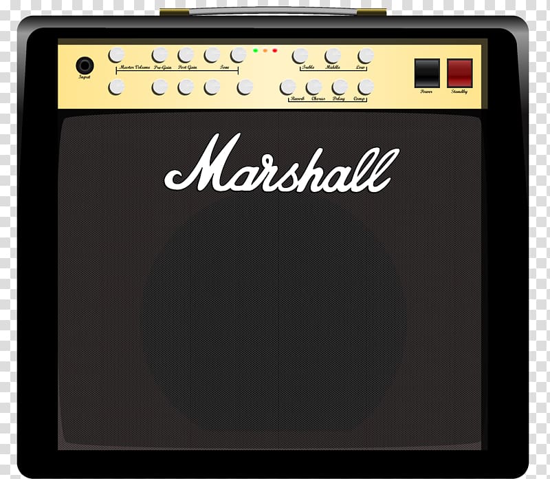 Guitar amplifier Microphone Marshall Amplification Marshall MG10CF Electric guitar, microphone transparent background PNG clipart