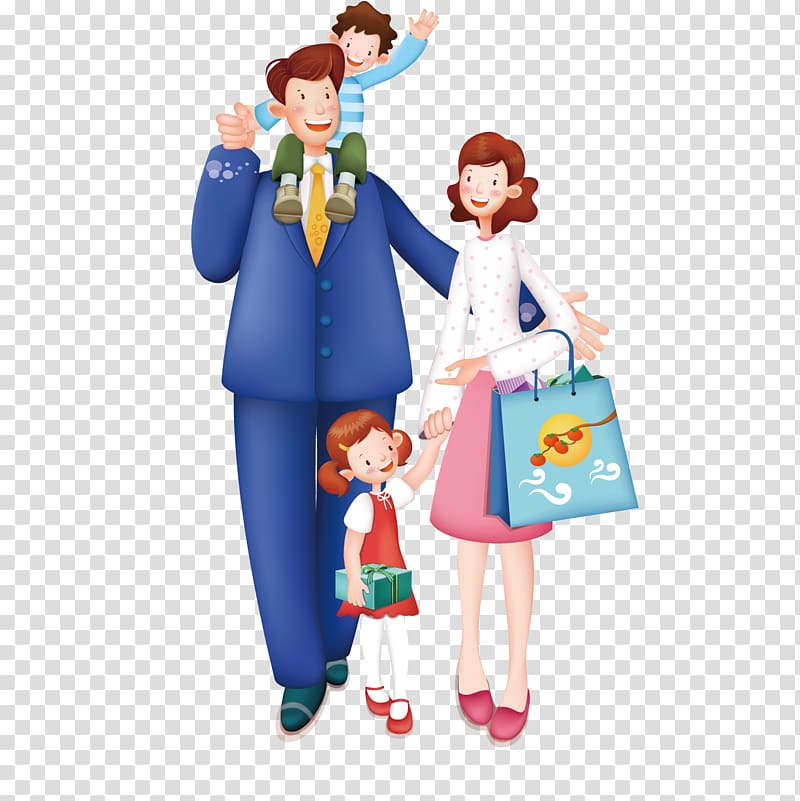 Poster Happiness, Happy family transparent background PNG clipart