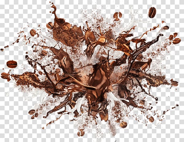 Instant coffee Cafe Drink Espresso, splashes of coffee transparent background PNG clipart