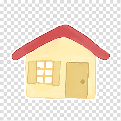yellow, Home, white and red house illustration transparent background PNG clipart