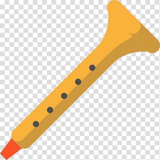 Musical instrument Wind instrument Flute Trumpet , It has yellow trumpet transparent background PNG clipart