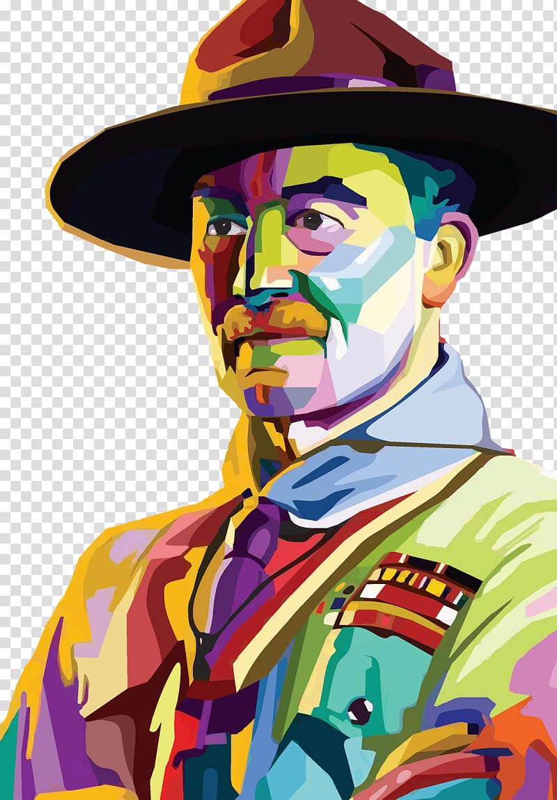 man wearing hat painting, Robert Baden-Powell Scouts\' Day Gerakan Pramuka Indonesia Scouting World Scout Jamboree, pramuka transparent background PNG clipart