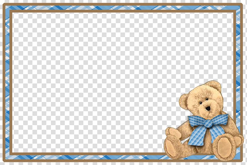 blue and brown bear border illustration, Teddy bear Frames , Teddy Bear Collections Best transparent background PNG clipart