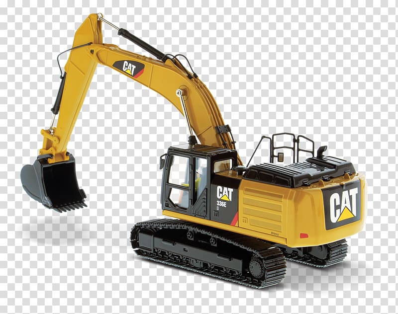 Caterpillar Inc. Excavator Die-cast toy Hydraulics Heavy Machinery, excavator transparent background PNG clipart