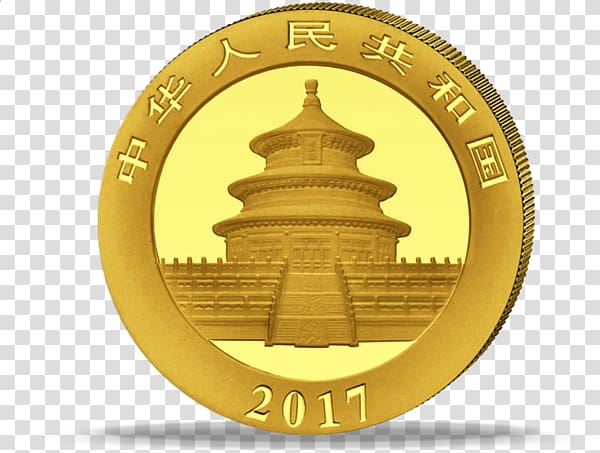 Giant panda Chinese Silver Panda Chinese Gold Panda Bullion coin, 100 yuan transparent background PNG clipart