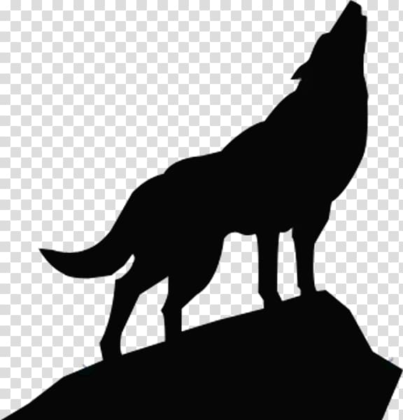 Gray wolf Art , Silhouette transparent background PNG clipart